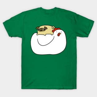Little Pug and Chicken T-Shirt